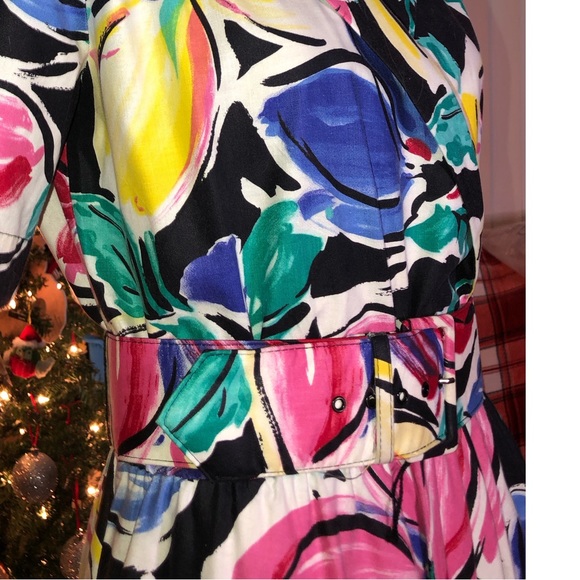 Vintage 80’s Belted Dress - Picture 5 of 15